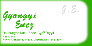 gyongyi encz business card